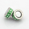 Platinum Plated Column Alloy Enamel Magnetic Clasps with Loops X-ENAM-P098-08-4