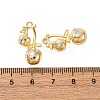 Brass Micro Pave Cubic Zirconia Pendants KK-F895-18D-G-3