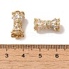 Rack Plating Brass Pave Clear Cubic Zirconia Beads KK-M285-12G-3