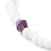 Imitation Austrian Crystal Bicone Glass Beads & Opaque Glass Beads Stretch Bracelets BJEW-JB06477-4