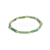 Natural Green Aventurine Bead Stretch Bracelets PW-WG50993-09-1