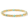 Natural Amazonite Beaded Stretch Bracelets TU5709-11-1