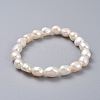 Natural Pearl Stretch Bracelets BJEW-JB04539-1