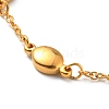 Vacuum Plating 304 Stainless Steel Oval Link Chains Bracelet for Women BJEW-E108-13G-3