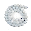 Natural Aquamarine Round Bead Strands G-I155-02-8mm-4