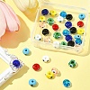36Pcs 9 Colors Handmade Evil Eye Lampwork Beads LAMP-FS0001-23-7