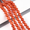 Dyed Natural Mashan Jade Round Beads Strands G-T139-6mm-67C-2