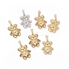 Brass Cubic Zirconia Pendants ZIRC-K089-16G-2