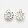 Brass Micro Pave Cubic Zirconia Charms X-ZIRC-Q014-008P-1