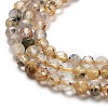 Natural Gold Rutilated Quartz Beads Strands G-G161-A16-05-4