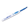 Flower Pattern ABS Plastic Imitation Blue & White Porcelain Crochet Hooks PW-WG96423-08-1