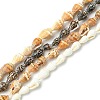 4 Strands 4 Colors Natural Freshwater Shell Beads Strands SHEL-CJ0001-38-1