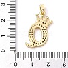 Rack Plating Brass Micro Pave Cubic Zirconia Pendants KK-D535-01Q-RS-3