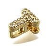 Brass Micro Pave Cubic Zirconia Letter Multi-Strand Links KK-D295-32G-20-2