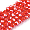 Electroplate Glass Beads Strands EGLA-A034-P8mm-A10-1