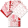 24 Sheets 12 Styles Valentine's Day Scrapbook Paper Pads VALE-PW0001-140-2