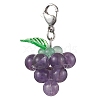 Grape Natural Amethyst Pendant Decoration HJEW-TA00293-01-1