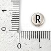925 Sterling Silver Flat Round with Letter Beads LS-STER-G044-01AS-R-3