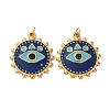 304 Stainless Steel Enamel Pendants STAS-U061-35G-03-1
