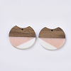 Two Tone Resin & Walnut Wood Pendants RESI-Q210-011A-B04-2