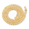 Frosted Spray Painted Glass Beads Strands GLAA-N035-03A-C08-2
