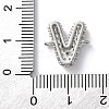 Brass Micro Pave Cubic Zirconia Letter Links KK-I717-04V-P-3