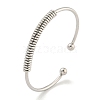 Non-Tarnish 304 Stainless Steel Cuff Bangles BJEW-P331-06P-1