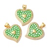 Brass Micro Pave Cubic Zirconia Pendants KK-K385-58G-2