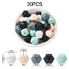 Hexagon Food Grade Eco-Friendly Silicone Focal Beads SIL-YW0001-11B-3