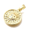 Brass Micro Pave Cubic Zirconia Pendants KK-P336-20G-2