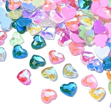 Heart Translucent Glass Cabochons MRMJ-YW0001-063A