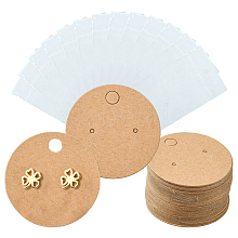 50Pcs Paper Jewelry Display Cards CDIS-CJ0001-07