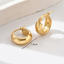 304 Stainless Steel Hoop Earrings QM4377-1