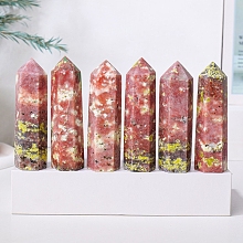 Tower Natural Peach Blossom Tourmaline Home Display Decoration PW-WG51324-02