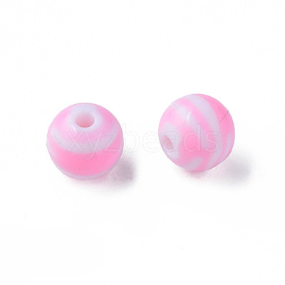 Opaque Striped Acrylic Beads MACR-S373-27A-05-1
