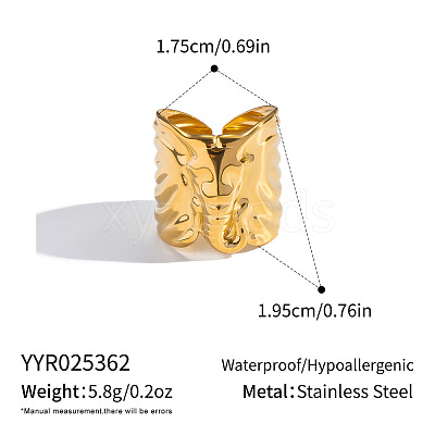 Elephant 304 Stainless Steel Cuff Open Rings HL9999-1