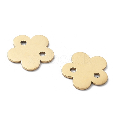 304 Stainless Steel Laser Cut Flower Connector Charms STAS-M111-12G-03-1