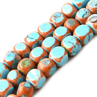 Dyed Natural Magnesite Beads Strands G-L617-B01-8mm-01-1
