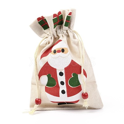 Christmas Theme Cotton Fabric Cloth Bag LS-ABAG-H104-A04-1