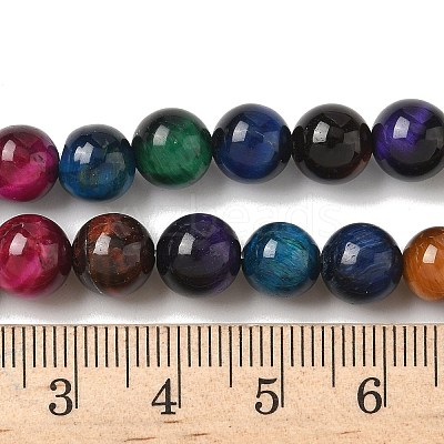 Natural Tiger Eye Beads Strands X-G-G101-8mm-6-1