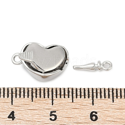 Brass Micro Pave Clear Cubic Zirconia Box Clasps KK-P291-44P-1