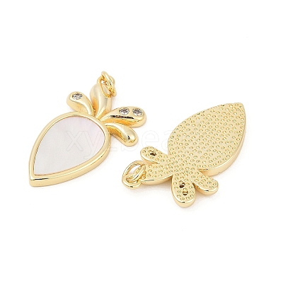 Brass Micro Pave Cubic Zirconia Pendants KK-U058-32G-1
