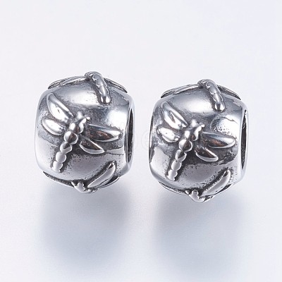 304 Stainless Steel European Beads STAS-I069-16AS-1