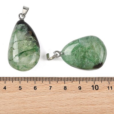 Natural Dyed & Heated Agate Tumbled Stone Pendants GG-K002-07B-1