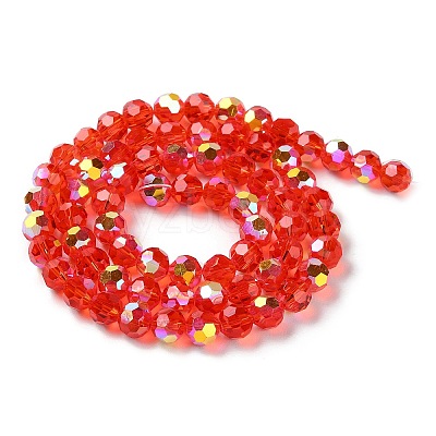 Electroplate Glass Beads Strands GLAA-Q099-E01-06-1