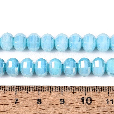 Anti-Tarnish Electroplate Glass Beads Strands GLAA-T025-8mm-19H-1