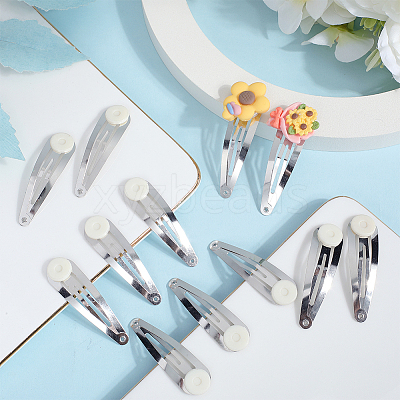 70Pcs Alloy Snap Hair Clip Finding AJEW-SC0003-36-1
