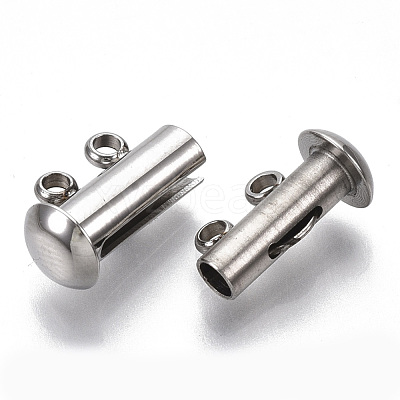 Tarnish Resistant 201 Stainless Steel Slide Lock Clasps STAS-S079-157P-1
