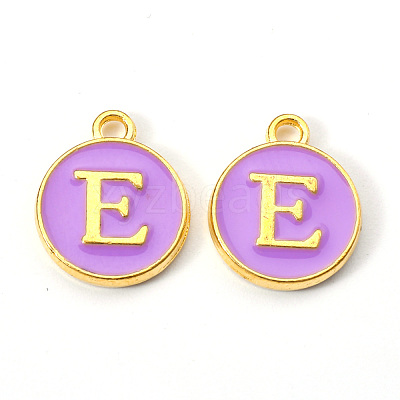 Golden Plated Alloy Enamel Charms ENAM-S118-10E-1