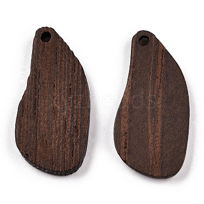 Natural Wenge Wood Pendants WOOD-T023-87-1